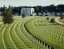 Headstones at the American cemetery in Cambridge